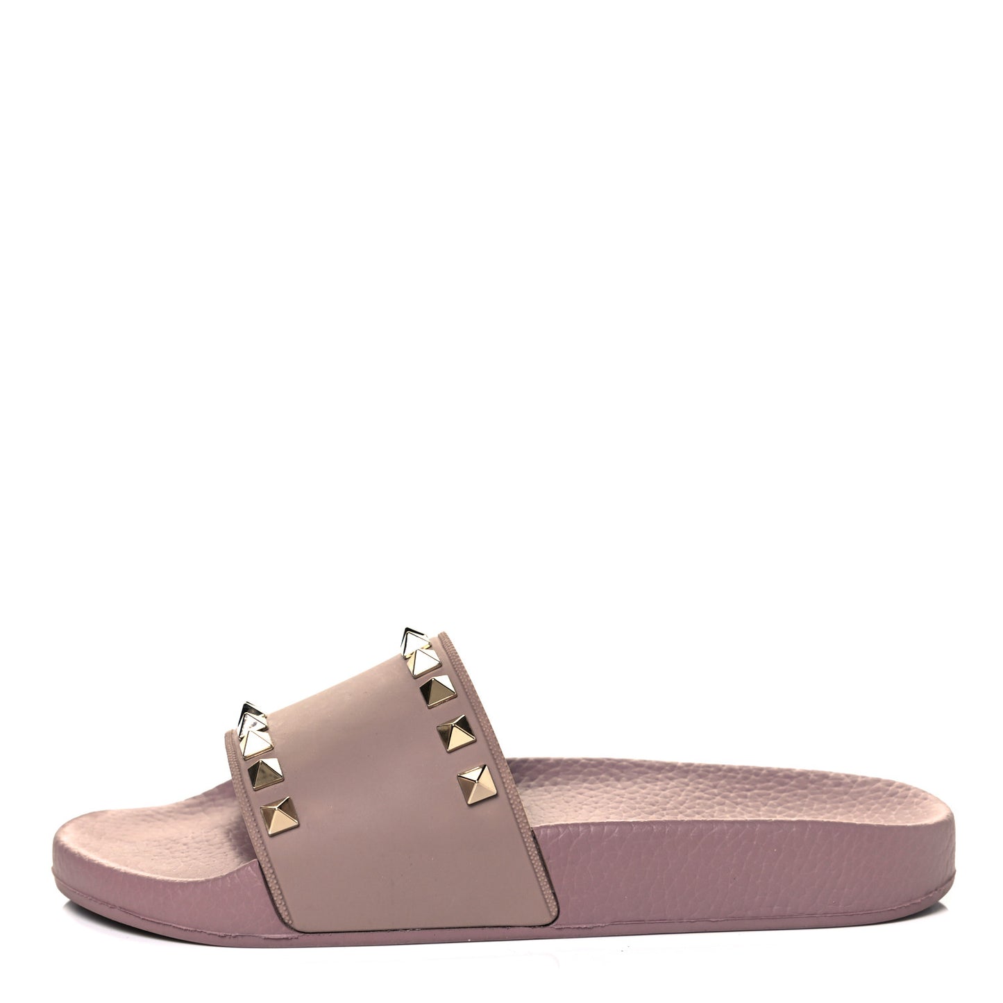 Rubber Rockstud Slide Sandals 35 Poudre