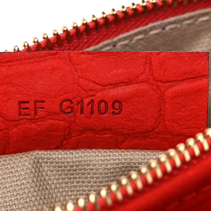 Givenchy Calfskin Crocodile Embossed Mini Pandora Red 7 of 13