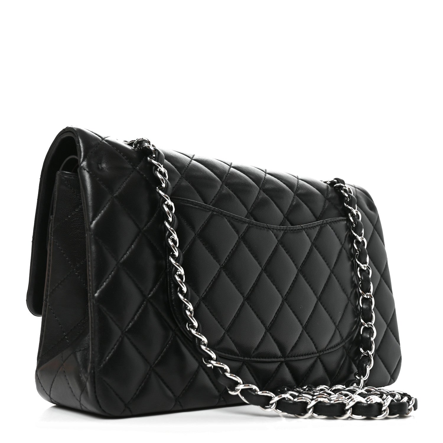 Chanel Lambskin Quilted Medium Double Flap Black 3 of 10