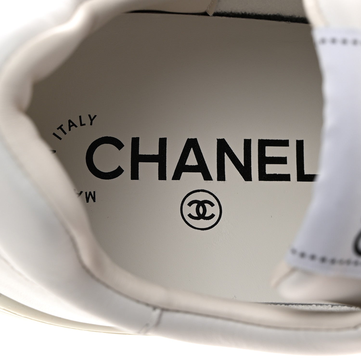 Chanel Calfskin Womens CC Logo Sneakers 38 White 6 of 10