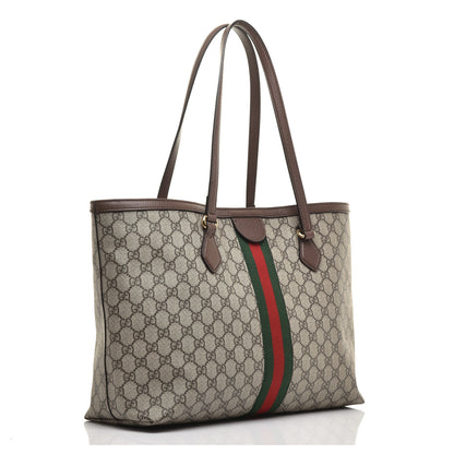 Gucci GG Supreme Monogram Medium Ophidia Shopping Tote Brown 3 of 10