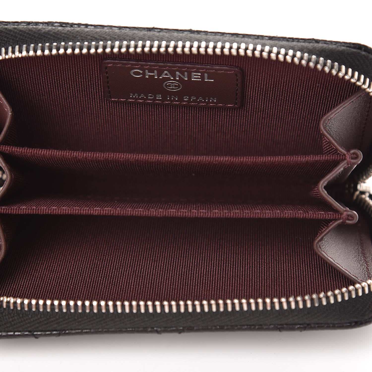 Chanel Caviar Quilted Zip Coin Purse Black 5 of 8