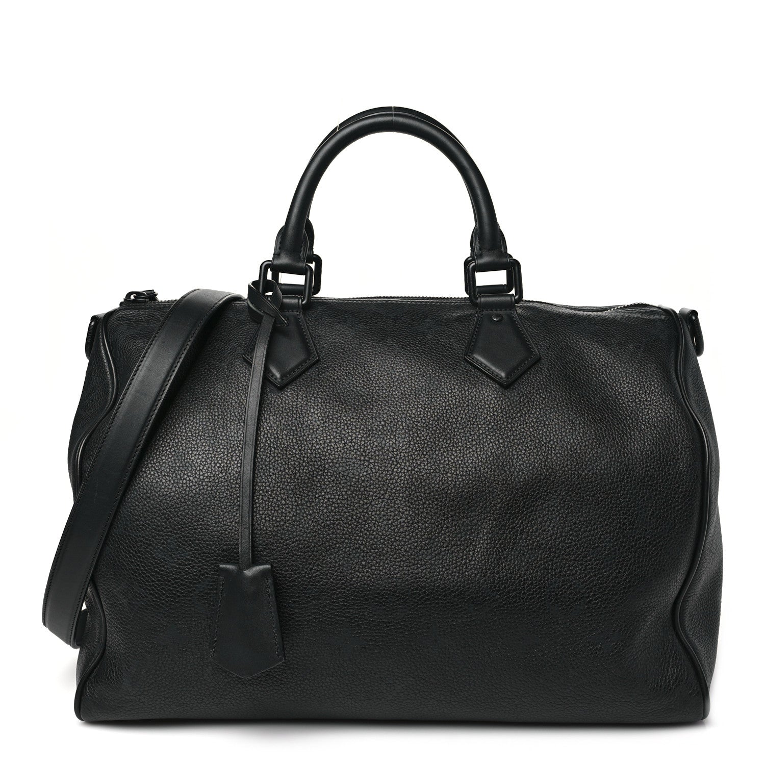 Louis Vuitton Calfskin Monogram Speedy P9 Bandouliere 40 Ultra Black 1 of 10