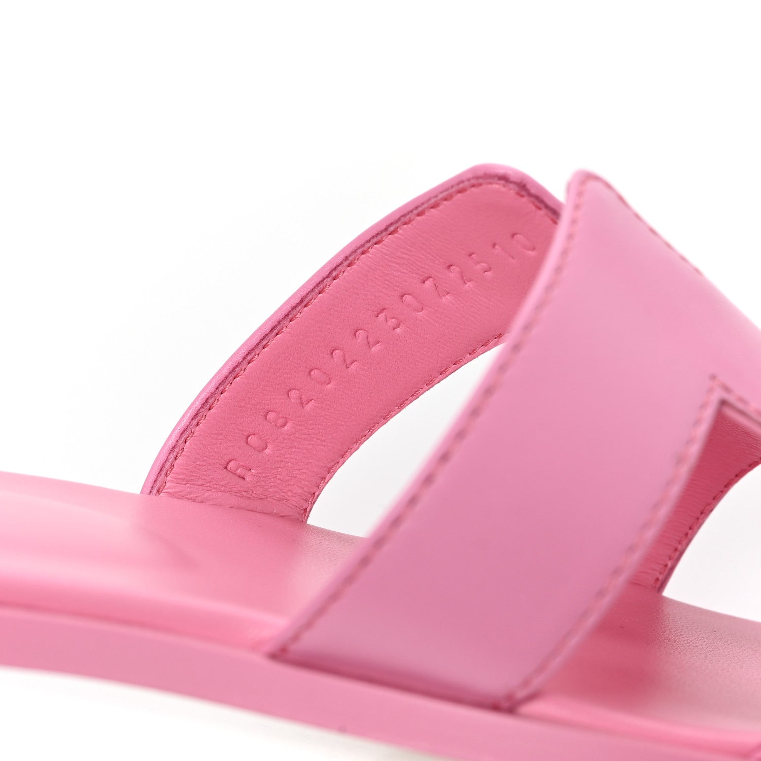 Hermes Box Calfskin Oran Sandals 37.5 Rose Petale 9 of 9