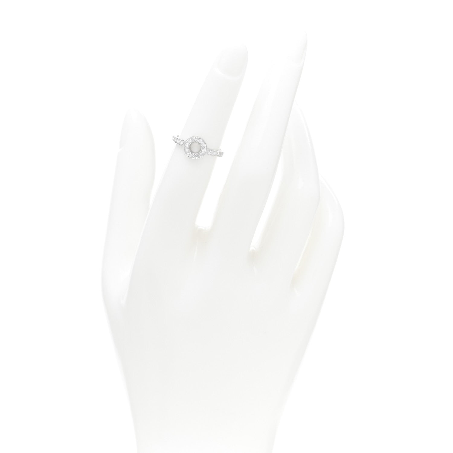 Tiffany Platinum Diamond Open Circle Ring 48 4.5 2 of 4