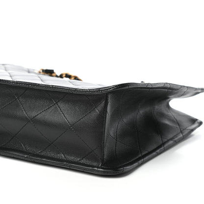 Chanel Caviar Quilted Sweet Classic Shopping Tote Black 9 of 9
