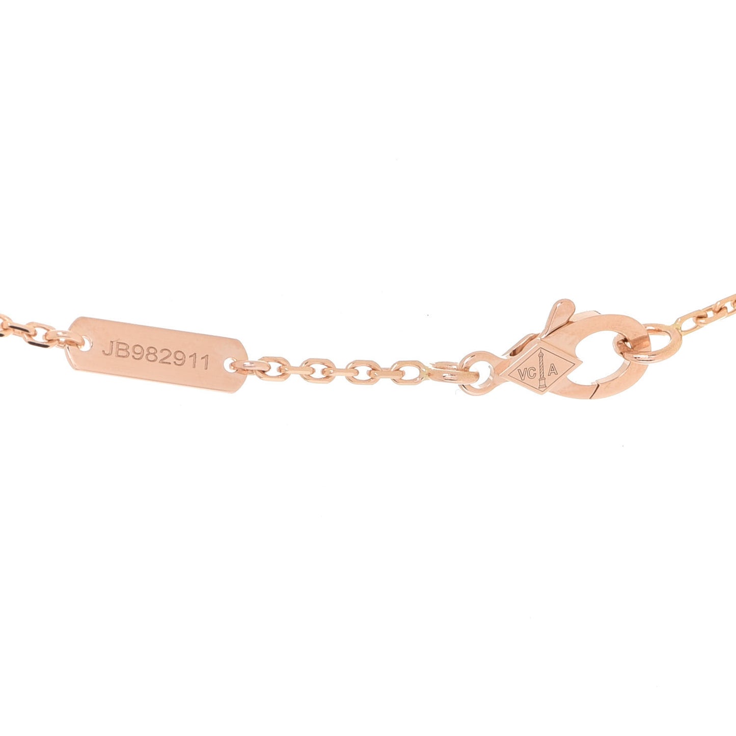 18K Rose Gold Vintage Alhambra Pendant Necklace