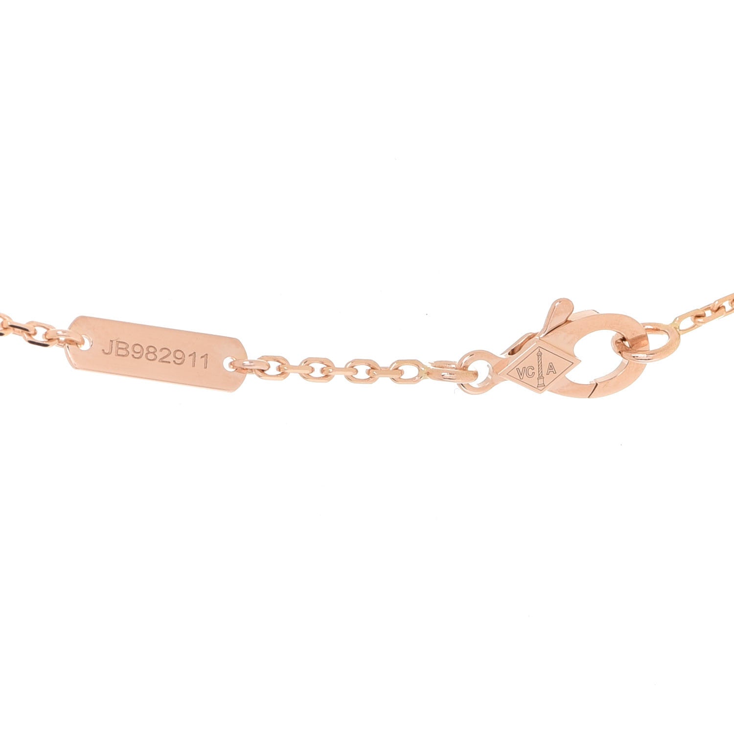 Van Cleef & Arpels 18K Rose Gold Vintage Alhambra Pendant Necklace 4 of 6