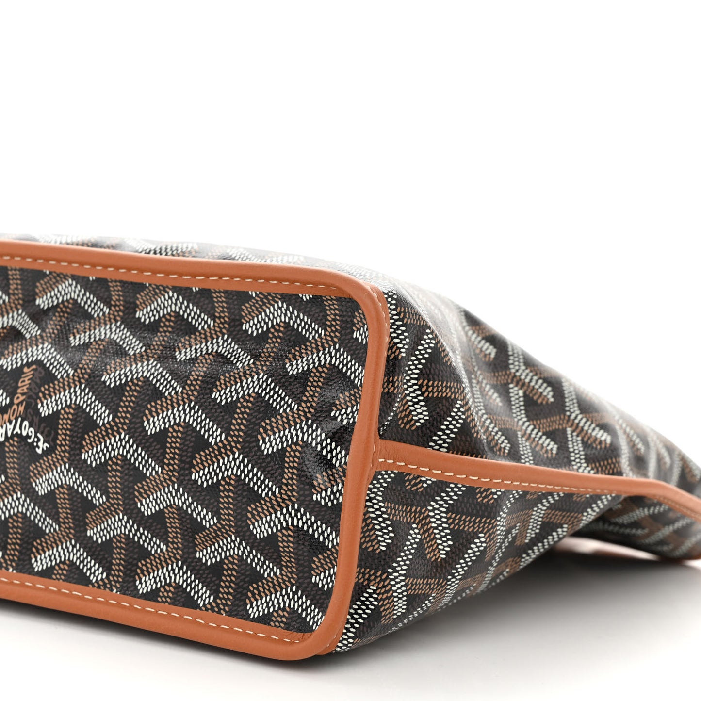 Goyardine Reversible Mini Anjou Black Gold