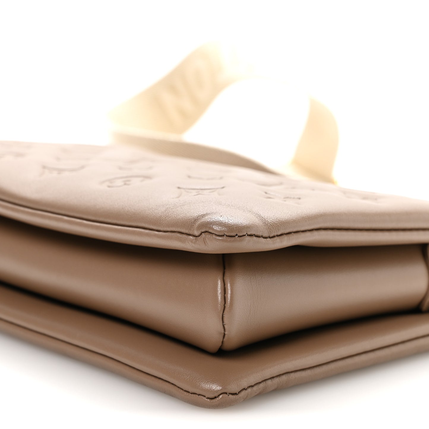 Lambskin Embossed Monogram Coussin PM Taupe Taupe