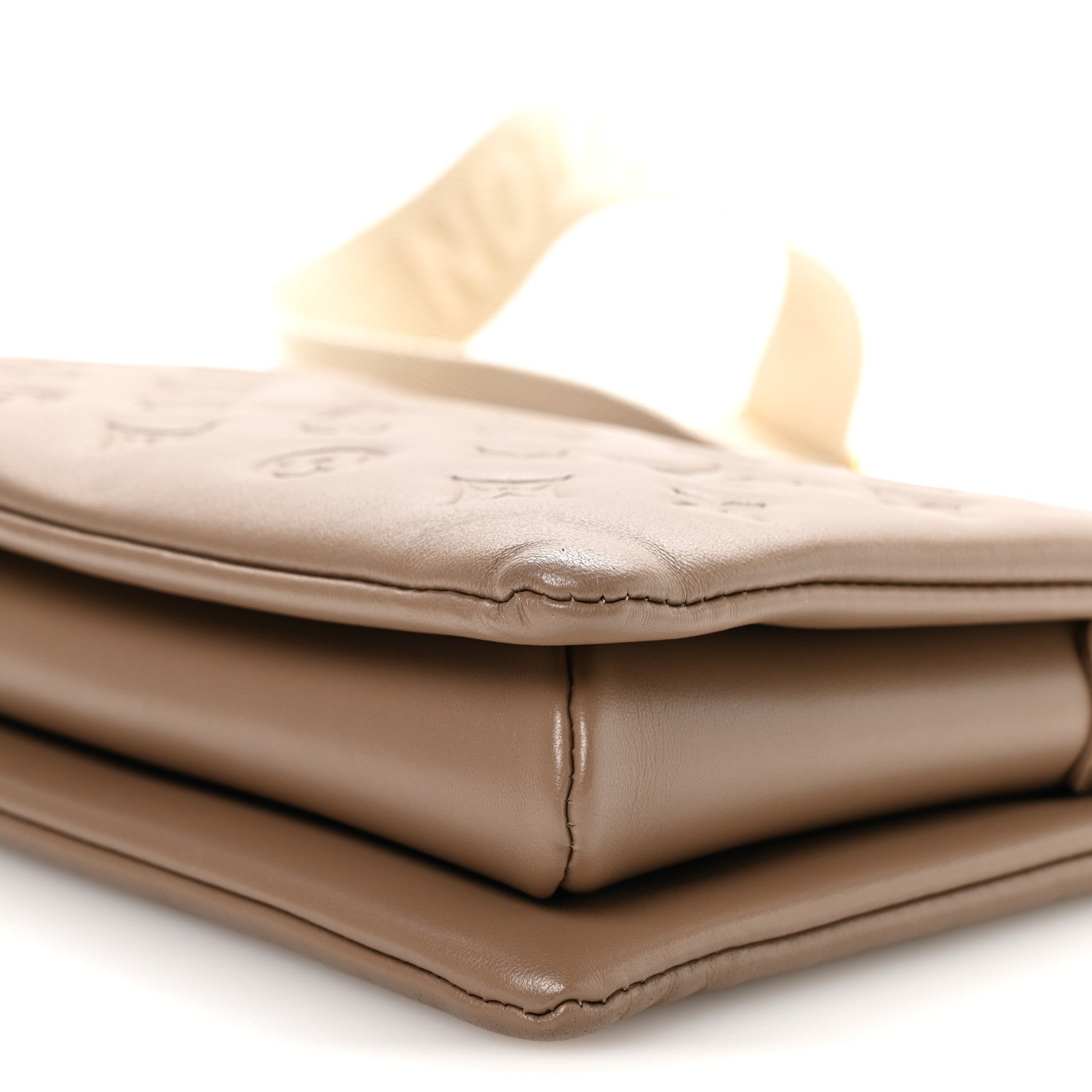 Louis Vuitton Lambskin Embossed Monogram Coussin PM Taupe Taupe 9 of 9