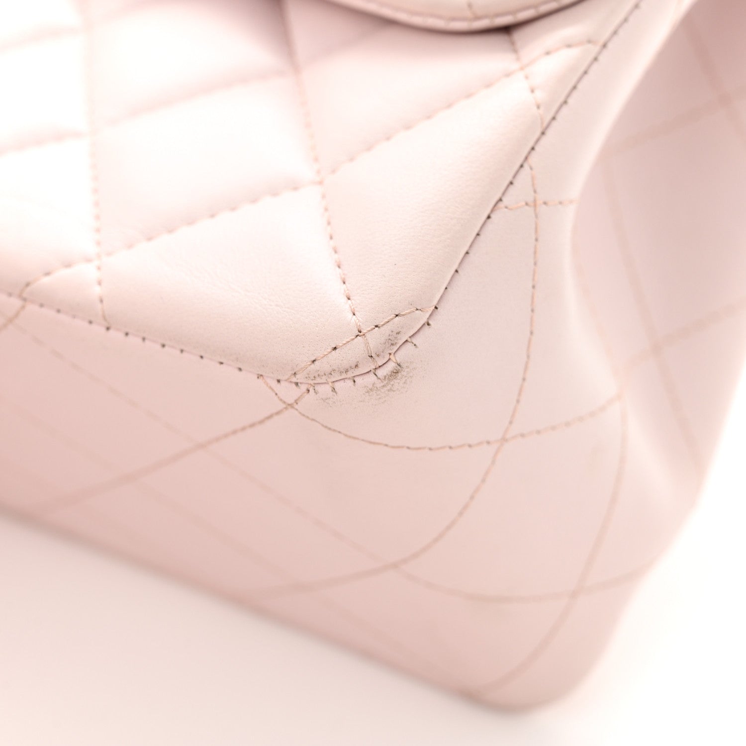 Chanel Lambskin Quilted Jumbo Double Flap Light Pink 14 of 18