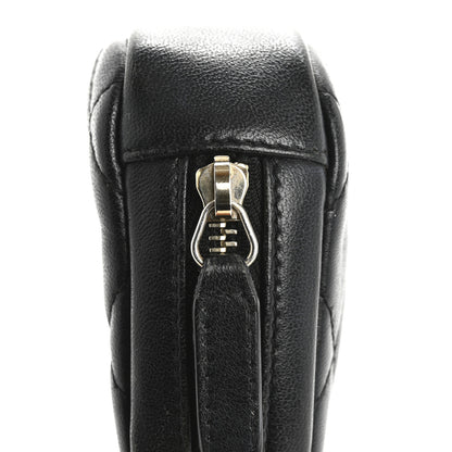 Chanel Lambskin Quilted Small Curvy Pouch Cosmetic Case Black 9 of 13