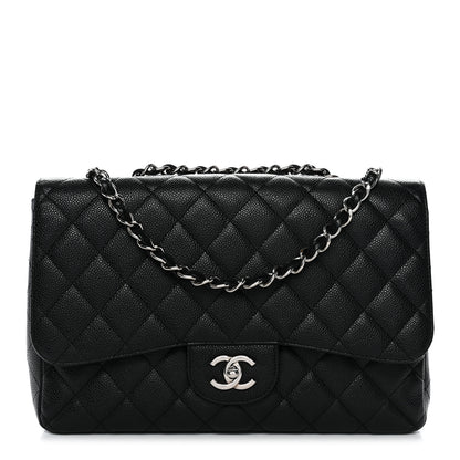 Chanel Caviar Quilted Jumbo Single Flap Black 1 of 12