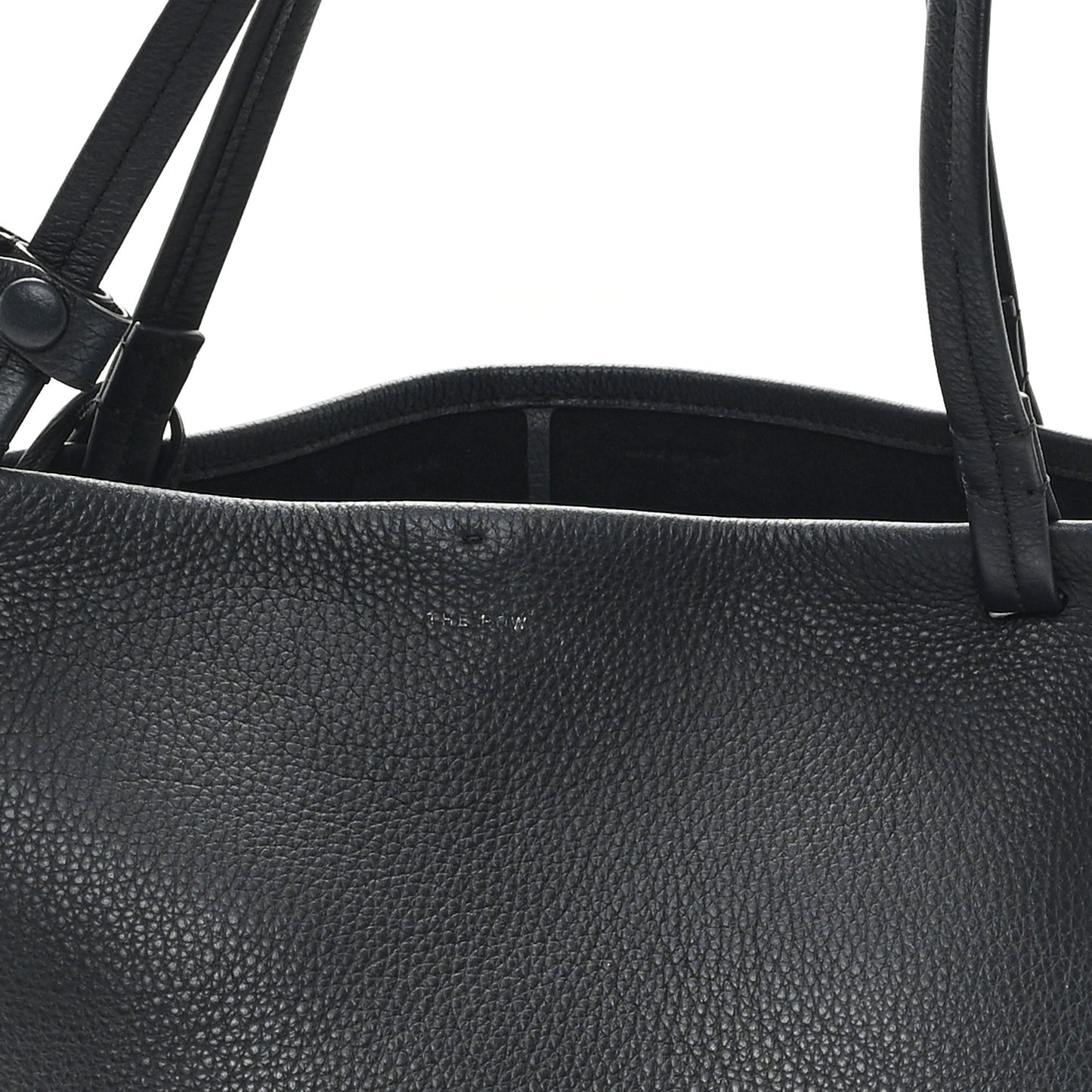 Grained Calfskin Park Tote Three Black