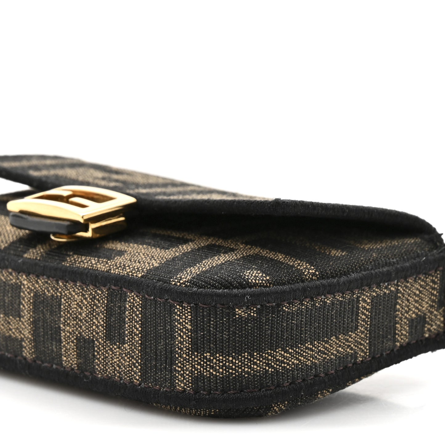 Glazed Fabric FF 1974 Nano Baguette Charm Mogano Panna