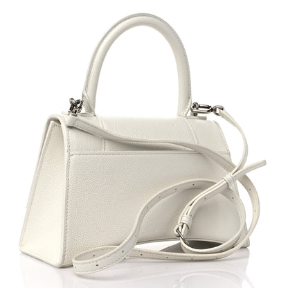 Balenciaga Grained Calfskin Small Hourglass Top Handle Bag White 3 of 15