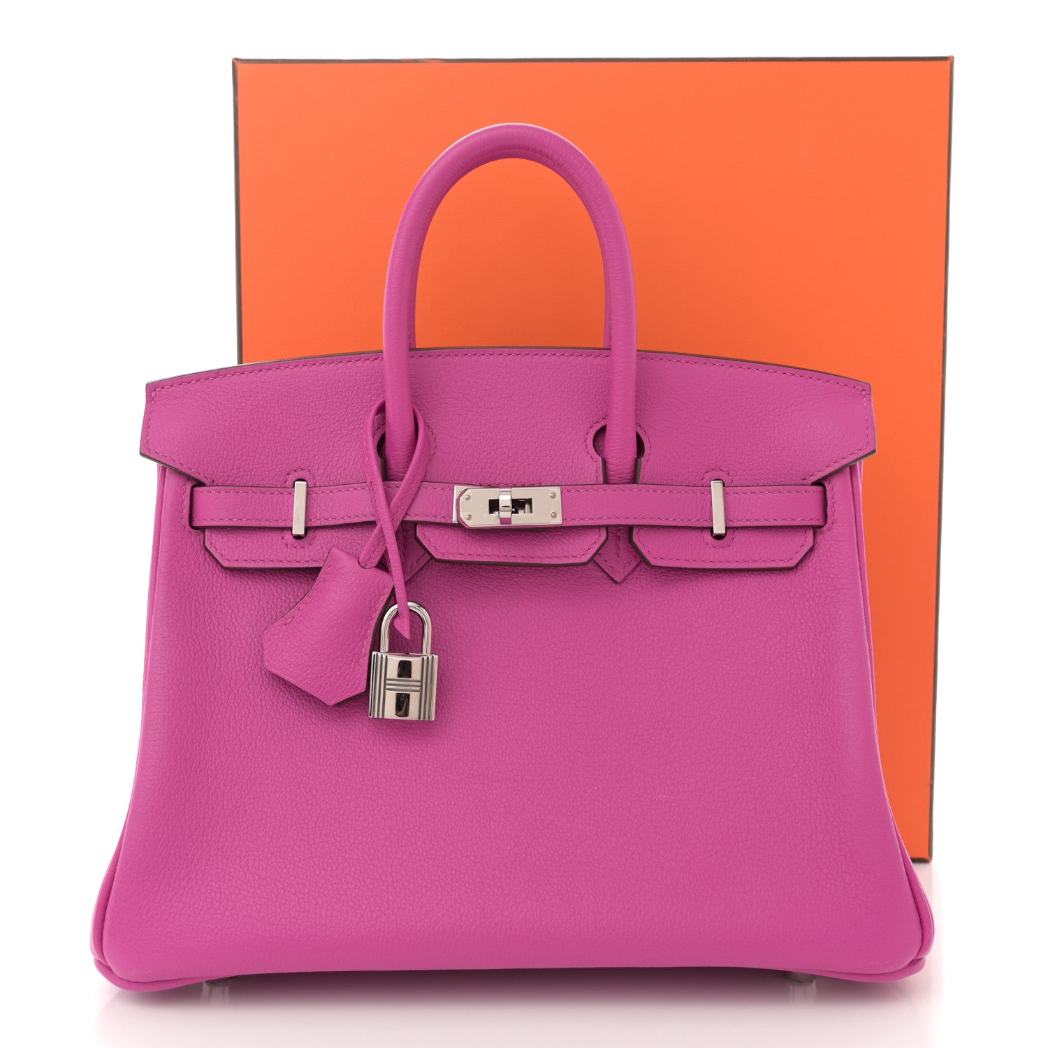 Hermes Taurillon Novillo Verso Birkin 25 Magnolia Sienne 13 of 13