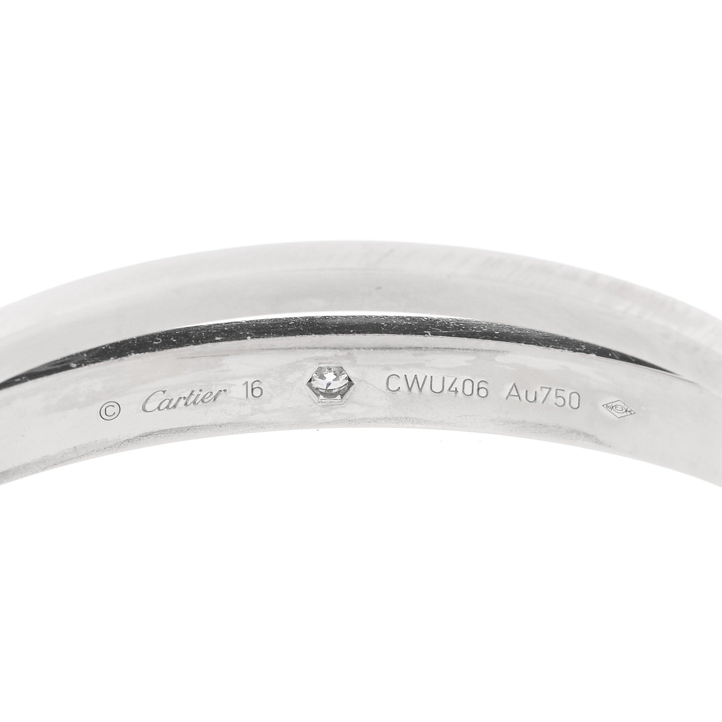 18K White Gold 12 Diamond Double LOVE Bracelet 16