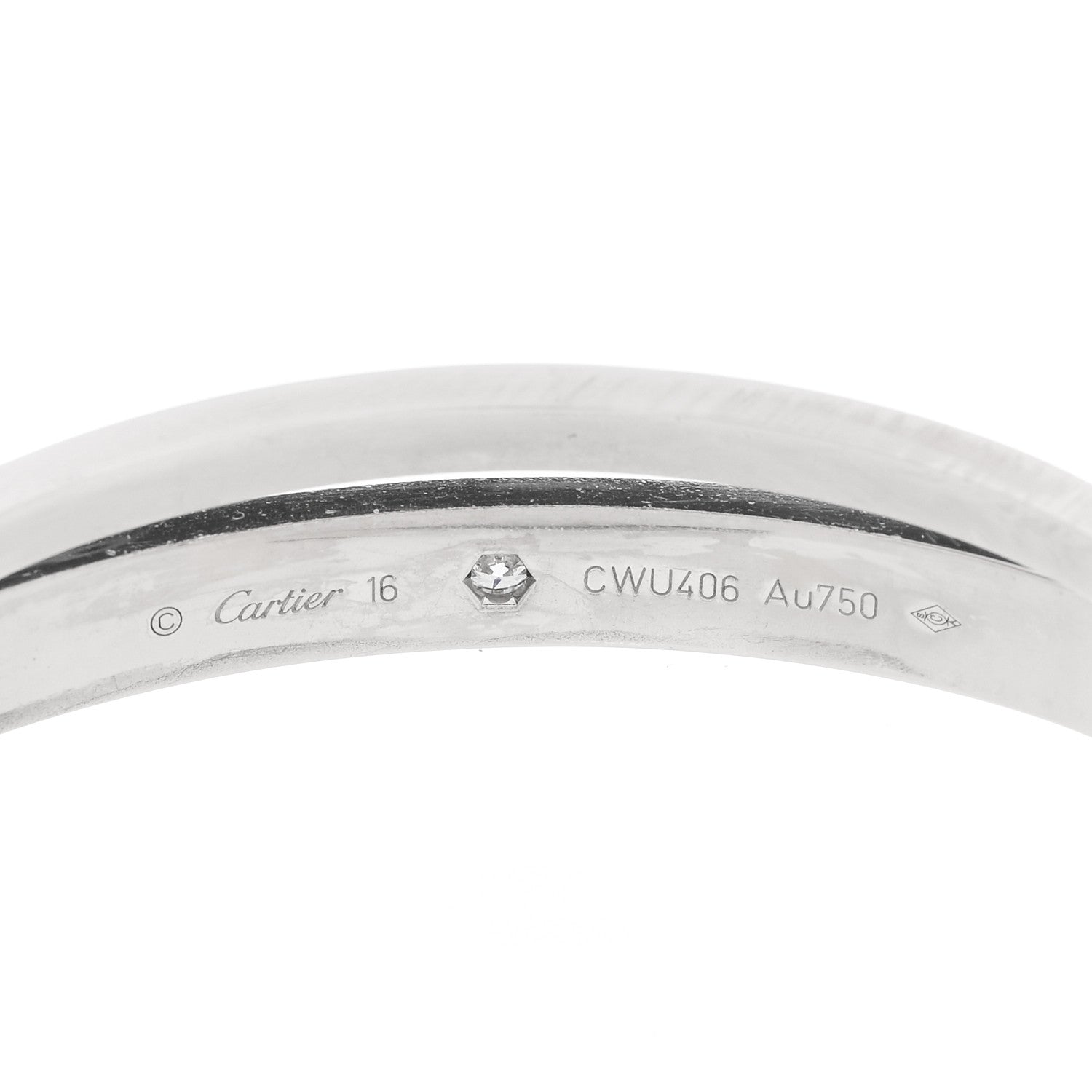 Cartier 18K White Gold 12 Diamond Double LOVE Bracelet 16 4 of 9