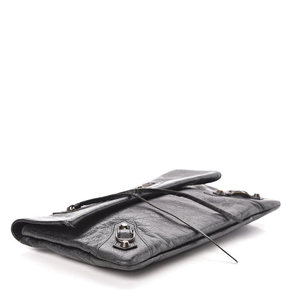 Balenciaga Agneau Classic Hardware Envelope Clutch Black 4 of 8