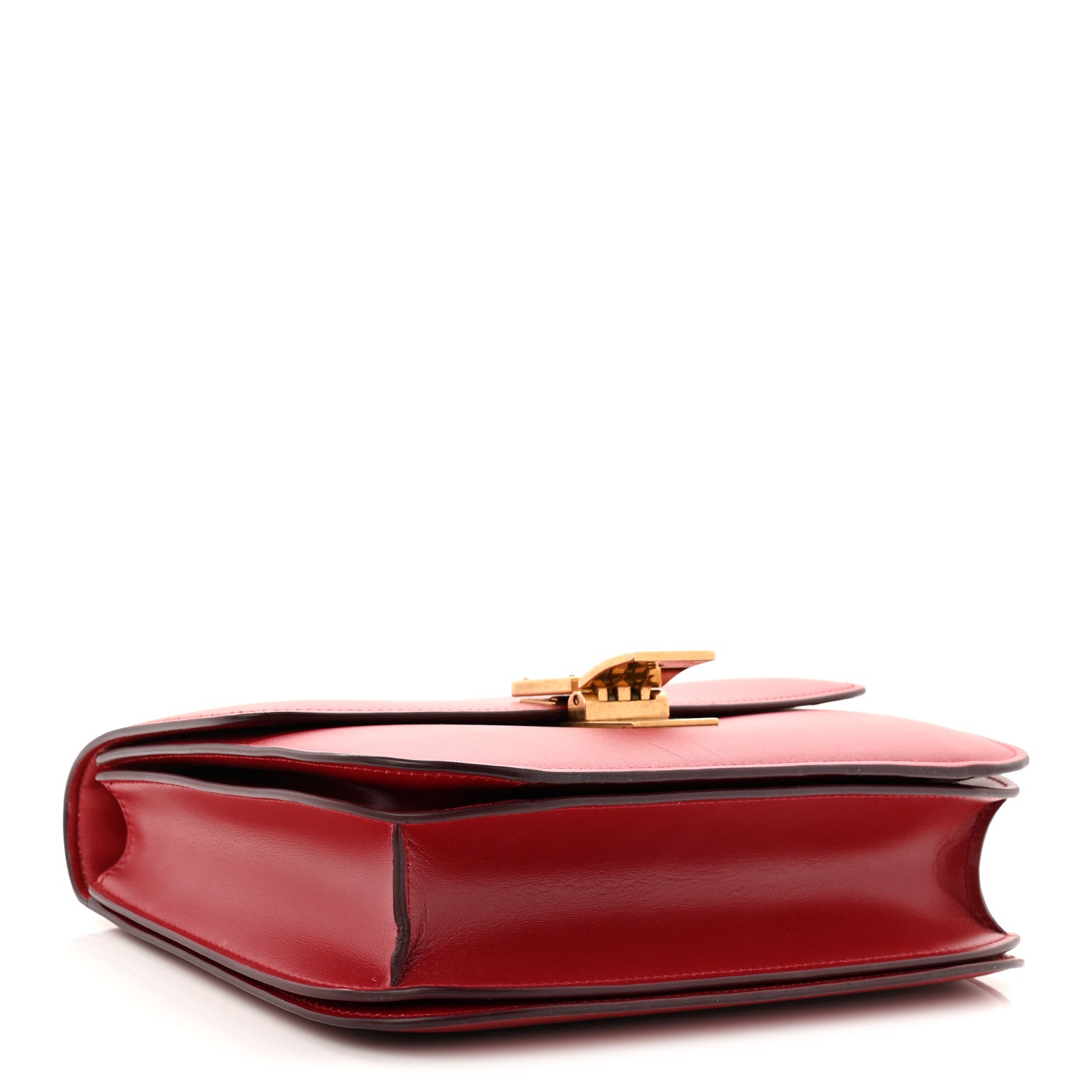 Celine Box Calfskin Medium Classic Box Flap Bag Red 4 of 12