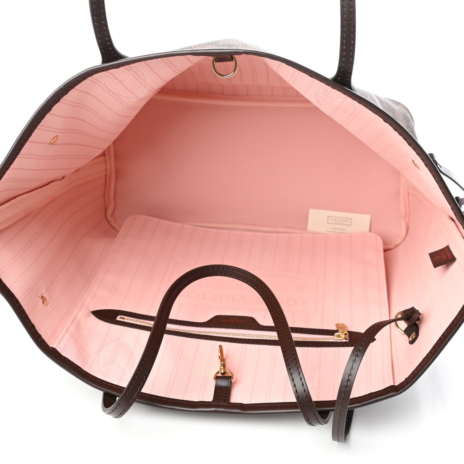 Louis Vuitton Damier Ebene Neo Neverfull MM Rose Ballerine 4 of 4