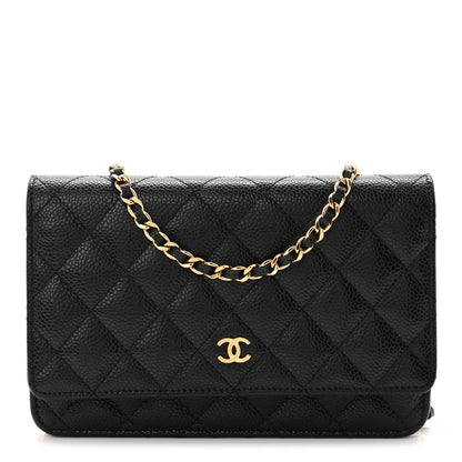 Chanel Caviar Quilted Wallet On Chain WOC Black 2 of 23