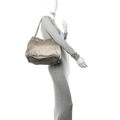 Chanel Metallic Calfskin Perforated Tote Light Gold 2 of 11