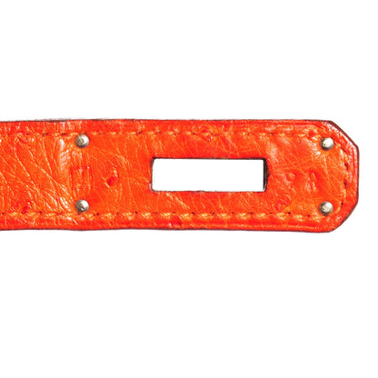 Hermes Ostrich Birkin 35 Orange 15 of 28