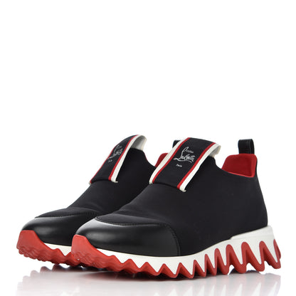 Christian Louboutin Neoprene Tiketa Flat Sneakers 37.5 Black 3 of 22