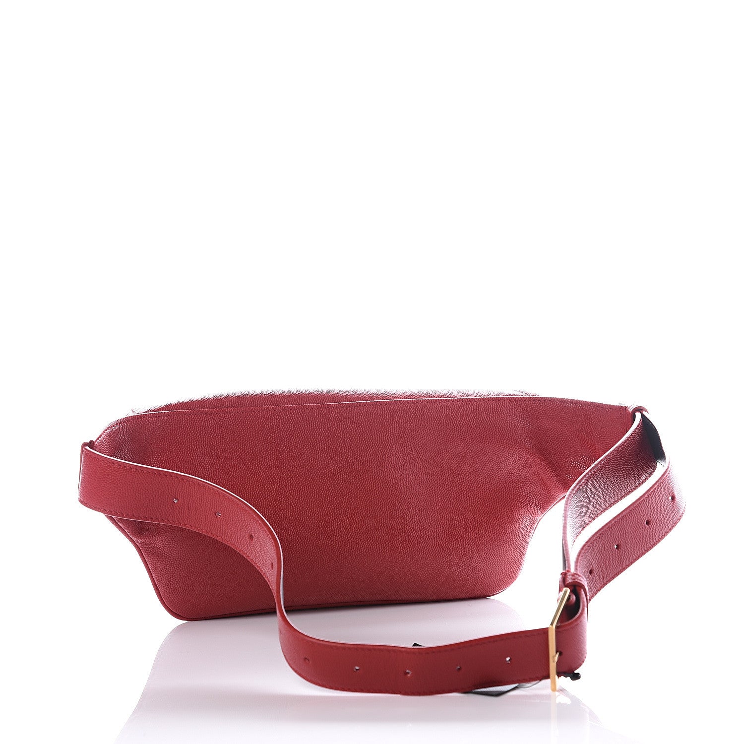 Saint Laurent Grain De Poudre Monogram Belt Bag Rouge Eros 2 of 11