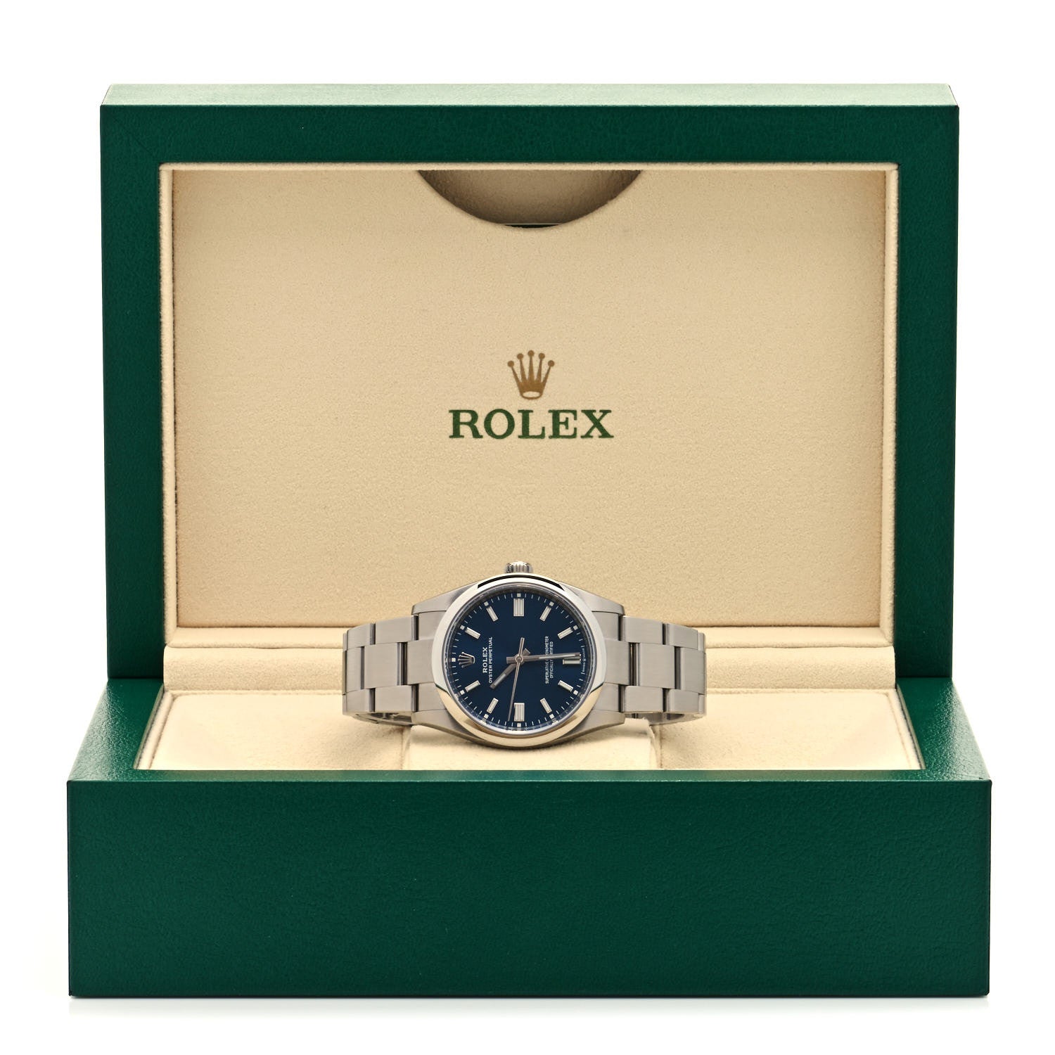 Rolex Stainless Steel 36mm Oyster Perpetual Watch Bright Blue 126000 6 of 6
