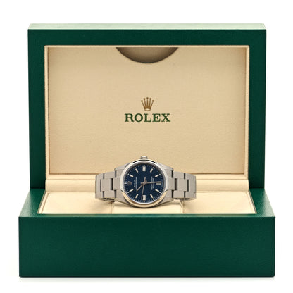 Rolex Stainless Steel 36mm Oyster Perpetual Watch Bright Blue 126000 6 of 6