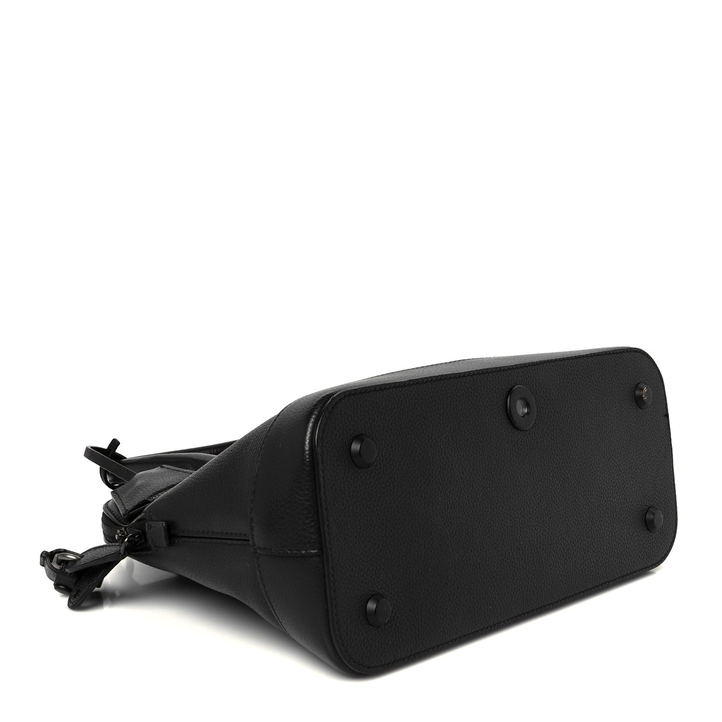 Calfskin LED Logo Projector Top Handle Bag Black