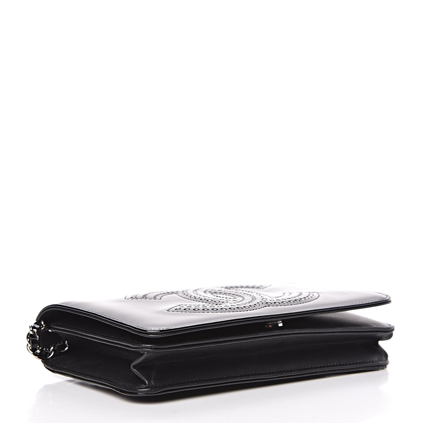 Patent Strass Wallet On Chain WOC Black