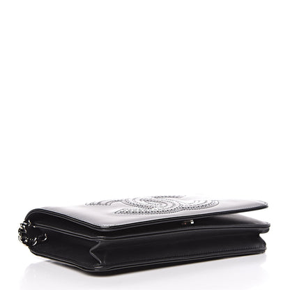 Chanel Patent Strass Wallet On Chain WOC Black 4 of 15
