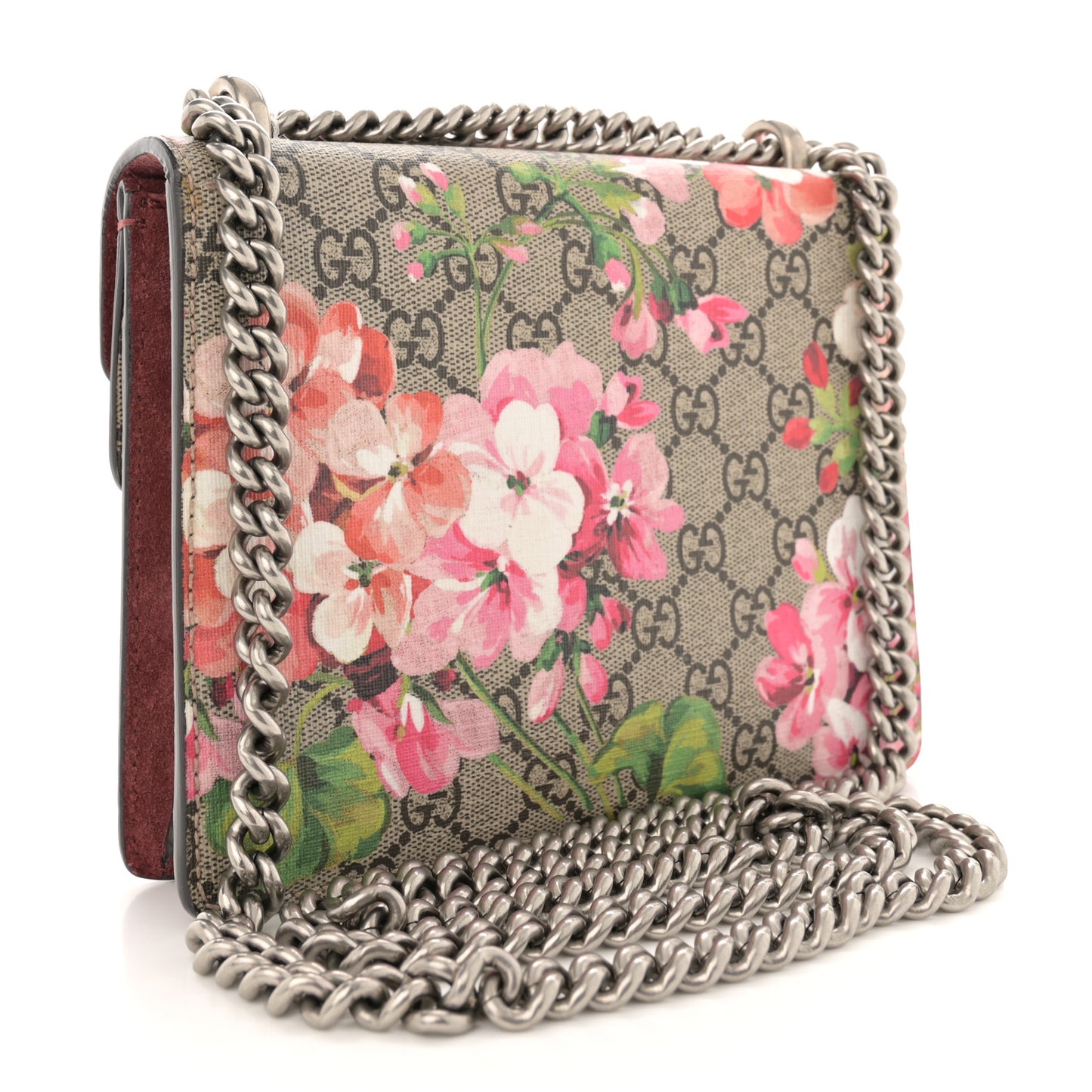 GG Supreme Monogram Blooms Mini Dionysus Shoulder Bag Beige Multicolor Dry Rose