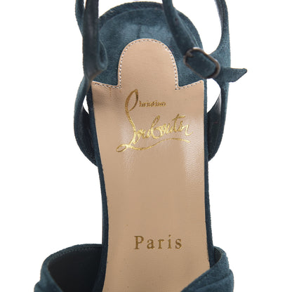 Christian Louboutin Veau Velours Ionescadiva 150 Pumps 37.5 Lagune 7 of 8
