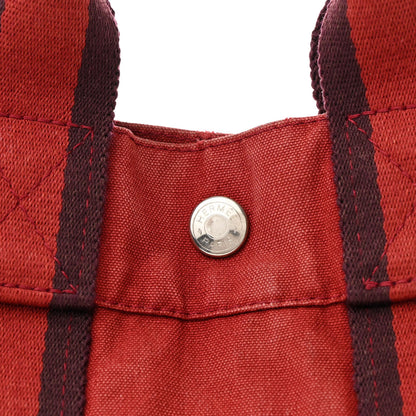 Hermes Canvas Tout Fourre PM Red 7 of 15