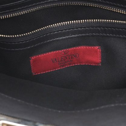 Valentino Garavani Vitello Rockstud Dome Satchel Black 8 of 8