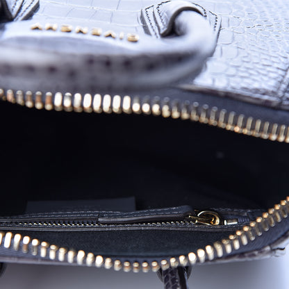 Givenchy Calfskin Crocodile Embossed Mini Antigona Storm Grey 4 of 9