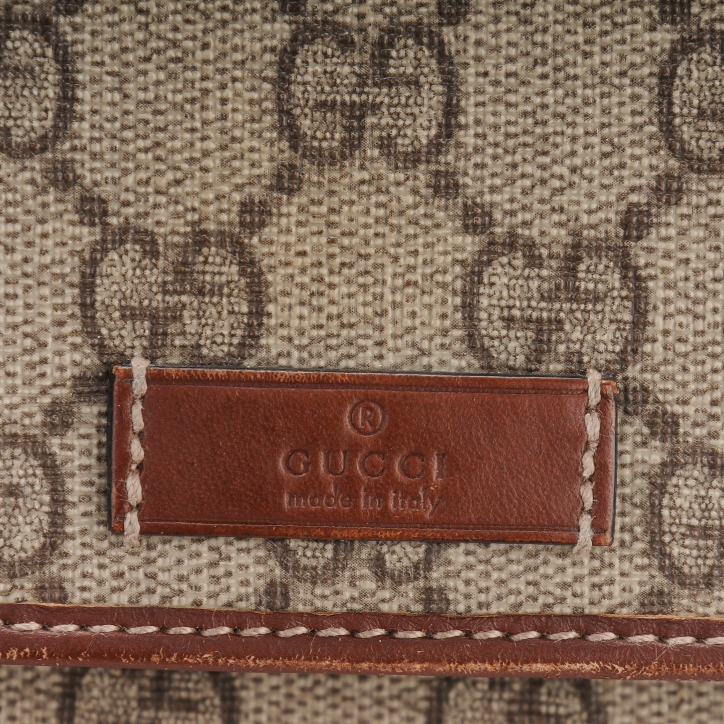 GG Plus Monogram Joy Continental Flap Wallet Beige Ebony Cuir