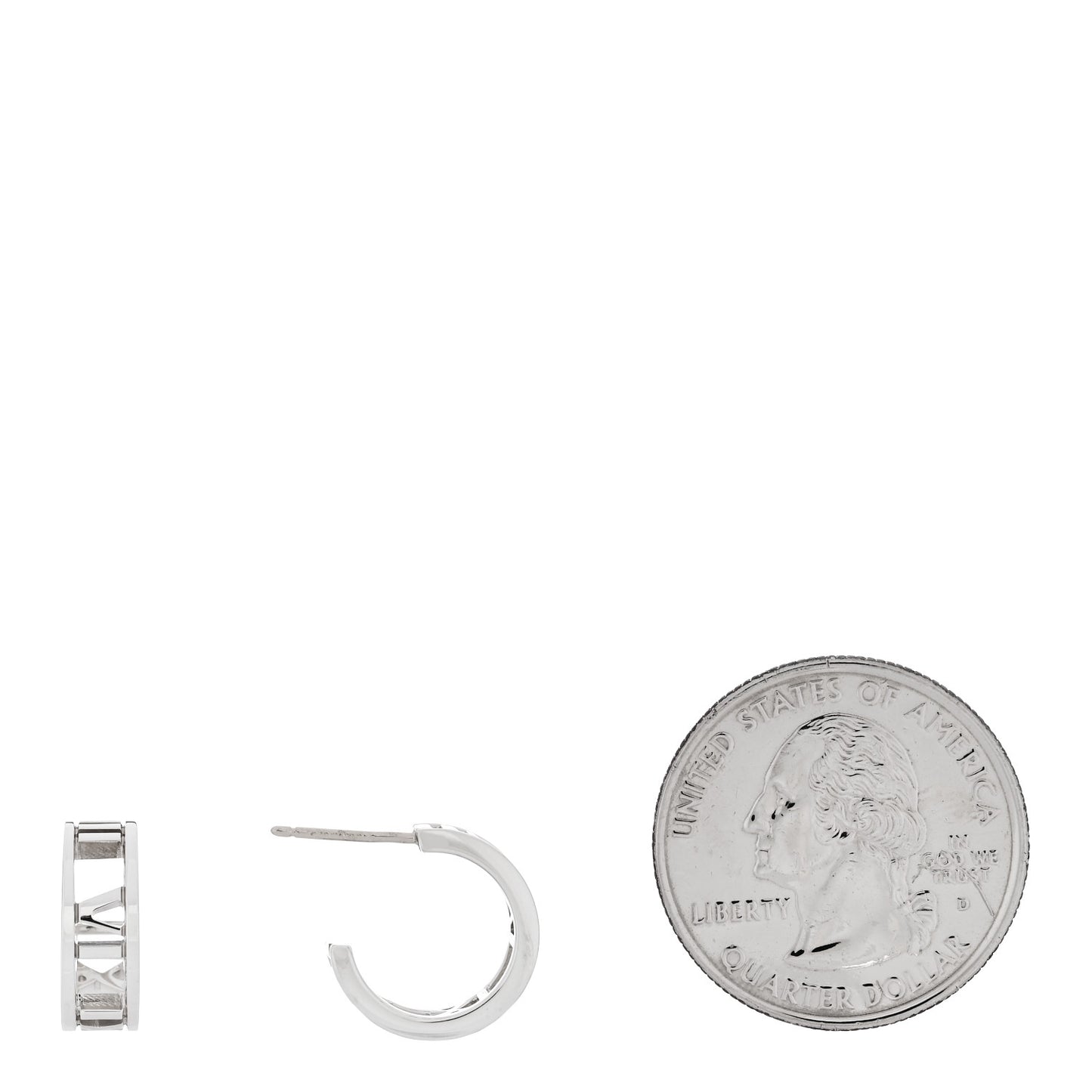 Sterling Silver Small Atlas Open Hoop Earrings