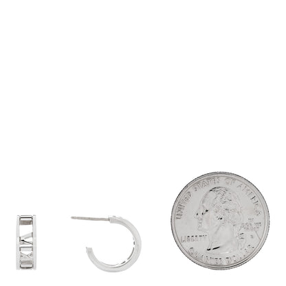 Tiffany Sterling Silver Small Atlas Open Hoop Earrings 2 of 5