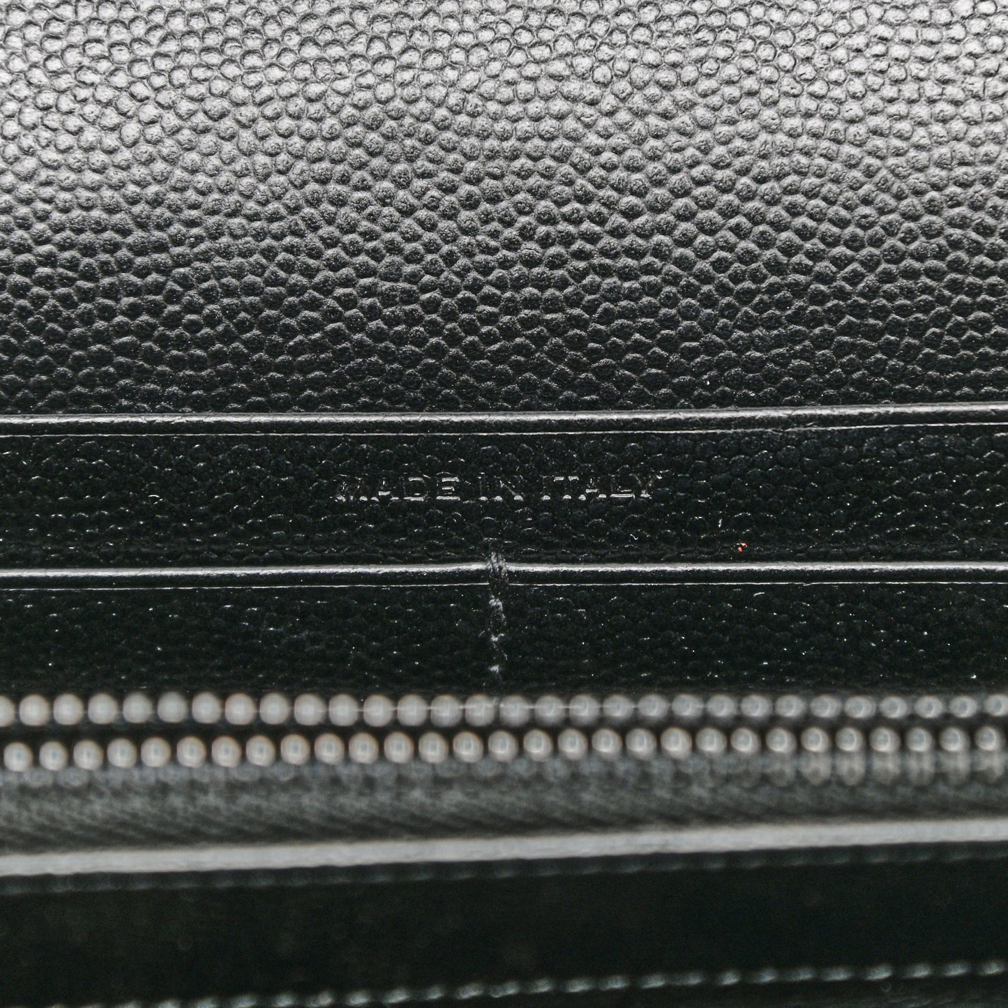 Grain De Poudre Matelasse Chevron Monogram Chain Wallet Black