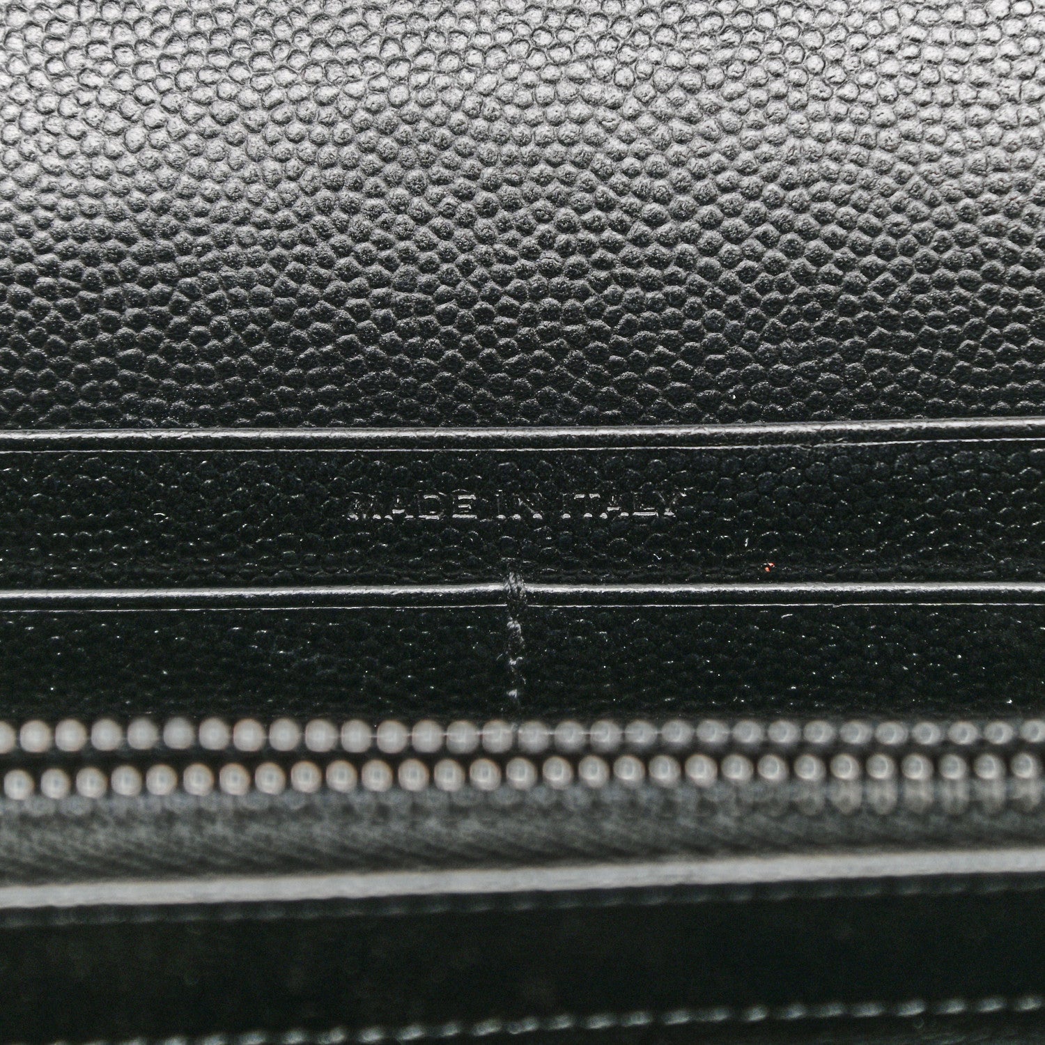 Saint Laurent Grain De Poudre Matelasse Chevron Monogram Chain Wallet Black 6 of 10