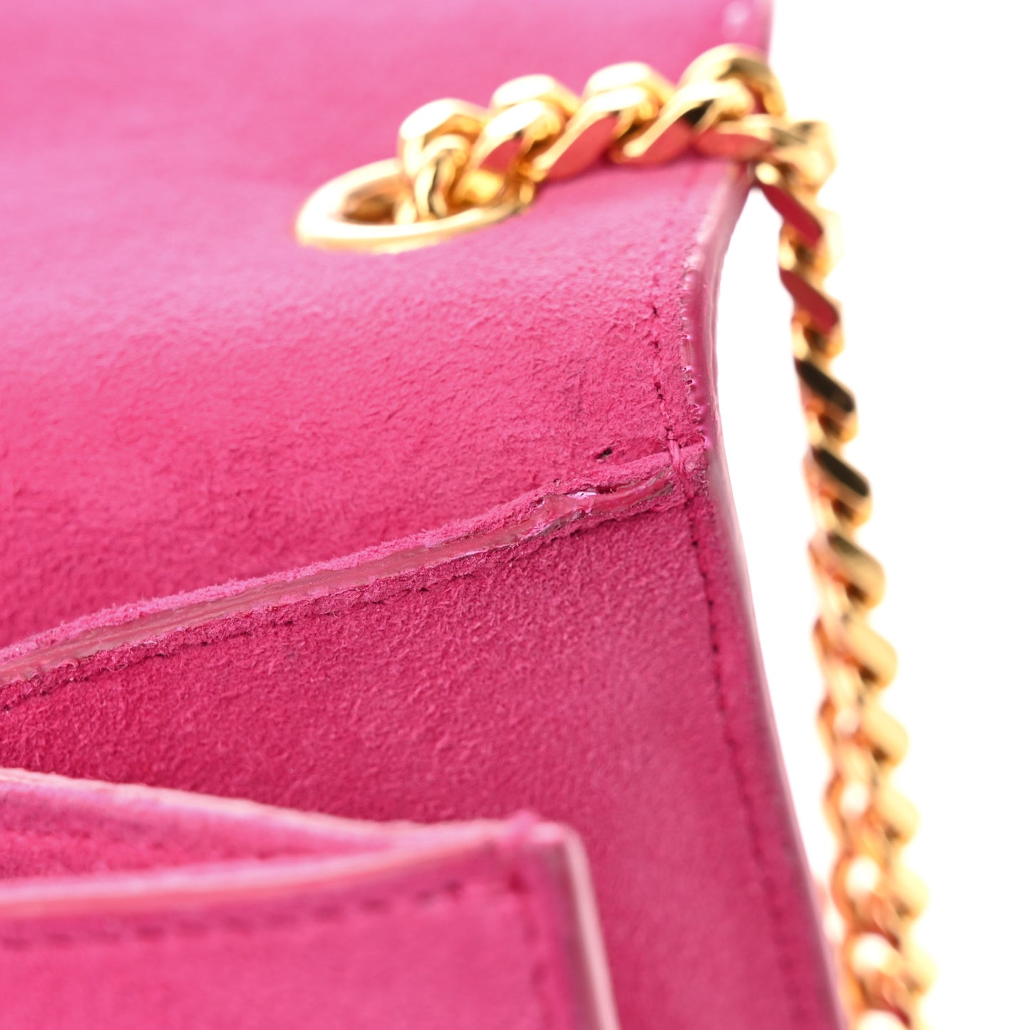 Suede Medium Monogram Kate Tassel Shoulder Bag Lipstick Fuchsia