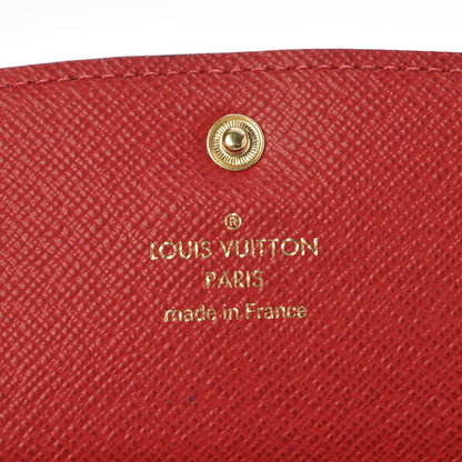 Louis Vuitton Damier Ebene Emilie Wallet Red 6 of 7