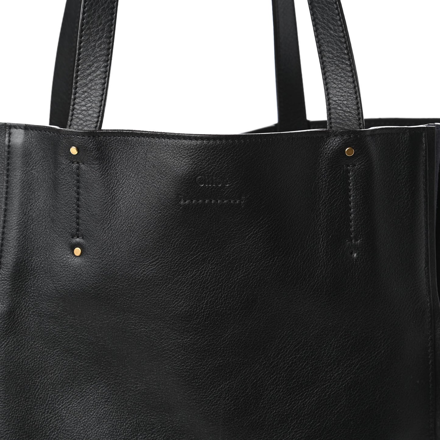 Smooth Calfskin Medium Milo Shopping Tote Black